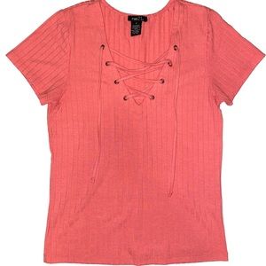 (SOLD) Tie front T-shirt